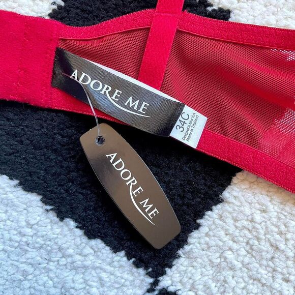 NWT Adore Me Red Velvet Bra 34C - Picture 6 of 6